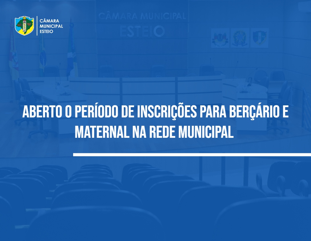 Aberto o período de inscrições para Berçário e Maternal na rede municipal