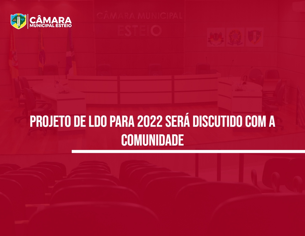 Audiência pública sobre LDO será realizada nesta 2ª-feira