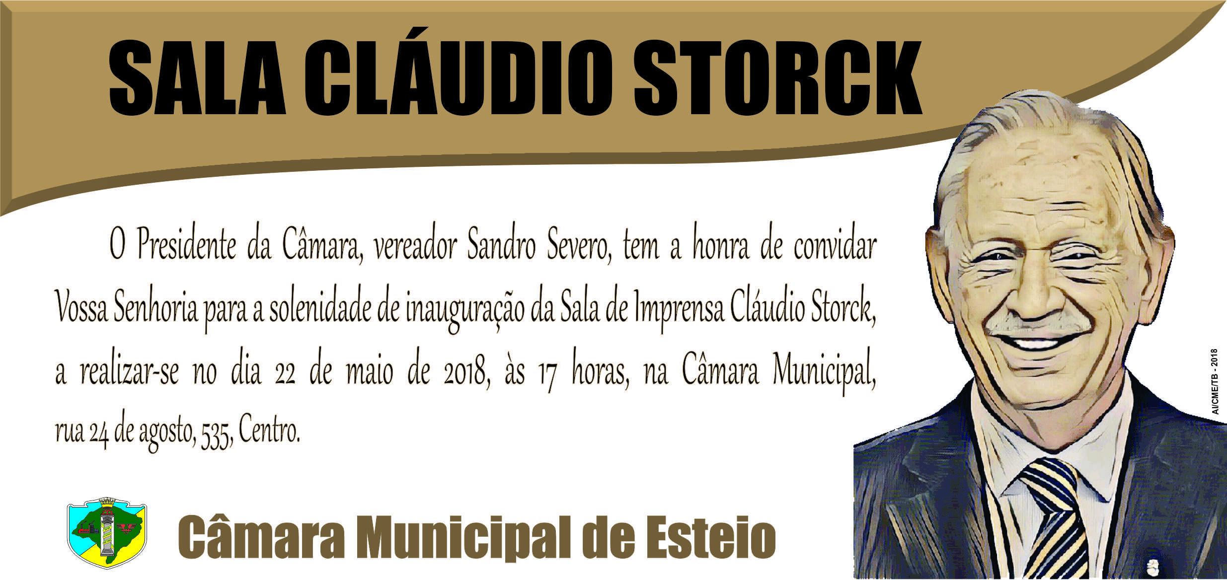 Sala de Imprensa Cláudio Storck será inaugurada dia 22