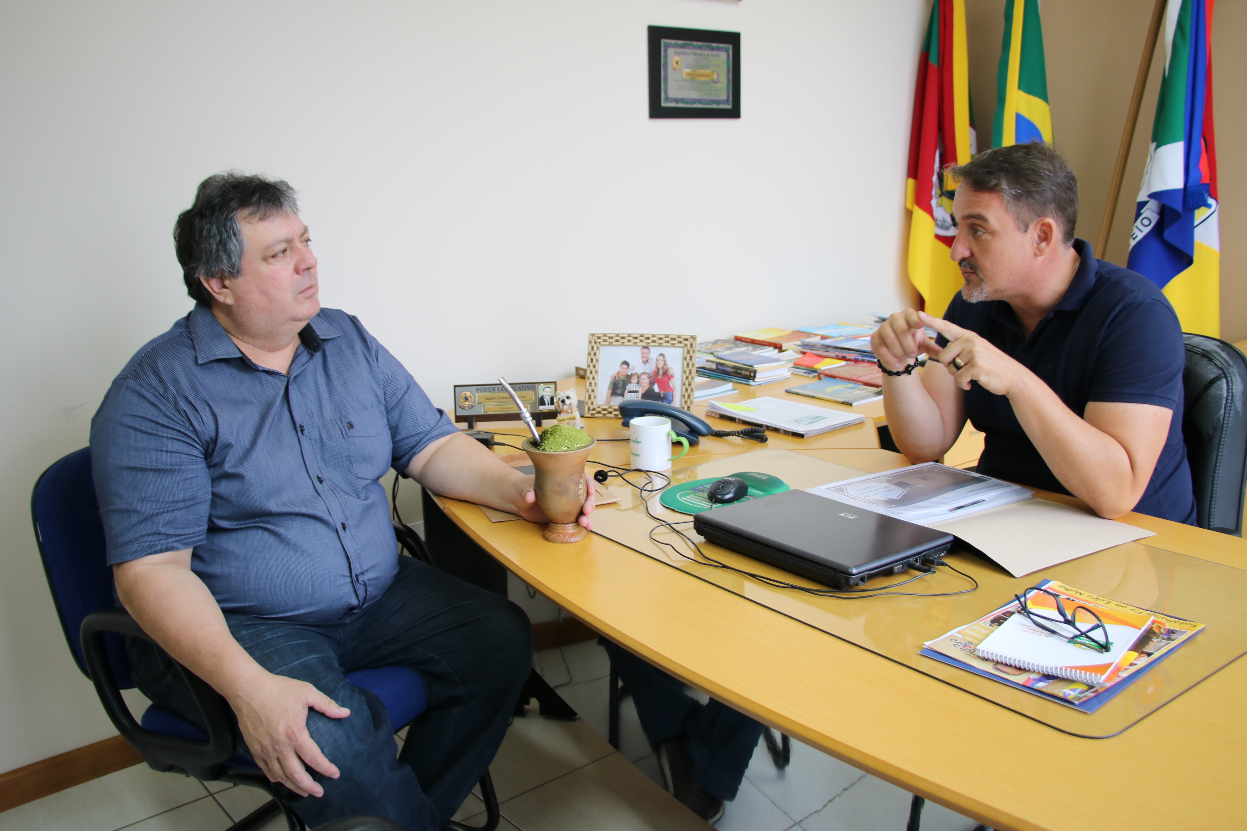 Sandro Severo recebe vereador de Tupanciretã