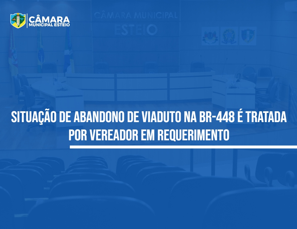 Vereador cobra explicações sobre viaduto abandonado na BR-448  