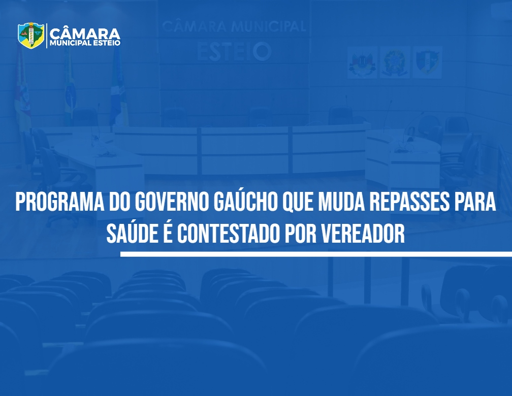 Vereador questiona programa de repasses à saúde