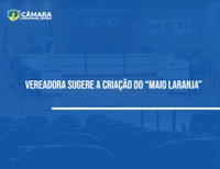 Vereadora sugere a criação do “Maio Laranja” 